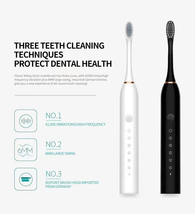 Electric Toothbrush with 6 Cleaning Modes